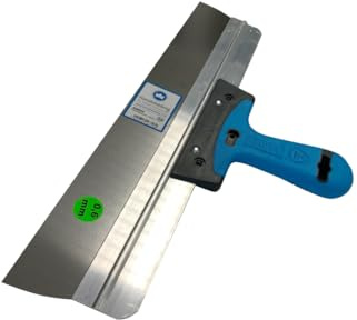 Handelskönig Flächenspachtel Alu mit Softgriff, Blattstärke 0,6 mm, Breite 500 mm, rostfrei, breit mit Stiel, Spachtel für Trockenbau Fassade Fassadenspachtel Flächenspachtel 500 mm