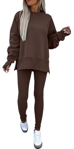 Tute Donna Da Casa Invernale Firmate Completi Due Pezzi Pullover Felpa Senza Cappuccio E Jogging Pantaloni Set Coordinati Abbigliamento Taglie Forti Morbida Tuta Palestra Sportivo Tute Casual Leggera