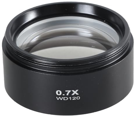 Lente de objetivo auxiliar de aluminio Barlow 0.5/0.7 lente de cámara de microscopio