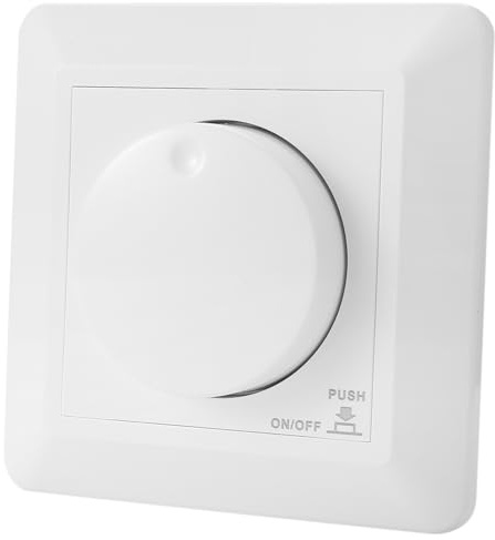 Puthernm Interruptor de AtenuacióN LED, Atenuador de Montaje Empotrado para LED Atenuable y HalóGeno, 5-300 W Interruptor de AtenuacióN LED, Atenuador de Control de Fase