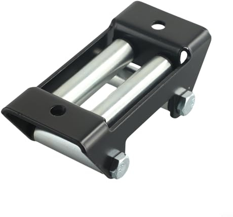 Guida a rullo per verricello, per passacavo in acciaio a 4 vie compatibile con ATV, con bullone da 907,2 kg, per recupero fuoristrada, resistente costruzione di cavi Utv (2041,2 kg)