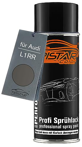 TRISTARcolor Autolack Spraydose für Audi L1RR Platinumgrau Metallic | Basislack, Sprühdose 400ml