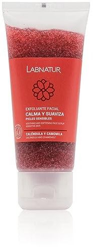 Labnatur Exfoliante Facial Caléndula y Camomila - Con Gránulos de Coco - Elimina Puntos Negros e Impurezas - Calma y Suaviza - Para Piel Sensible - Natural y Vegano - Fabricado en España - 100 ml