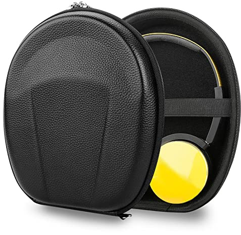 Geekria Shield Headphones Case for On-Ear Headphones, Replacement Hard Shell Travel Carrying Bag with Cable Storage, Compatible with JBL Tune510BT, Skullcandy Hesh3, B&O Beoplay HX (Black)