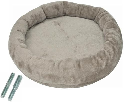 nanook - Liegeplatz, Liegemulde XL - Liegefläche Ø 53 cm - für große Katzen geeignet - für M8 M10 Kratzbäume und Sisalstämme - inkl. Adapterschraube - Farbe: grau