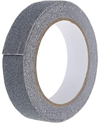 Huiouer - Rollo de cinta adhesiva antideslizante para suelo (2,5 cm x 5 m), color gris