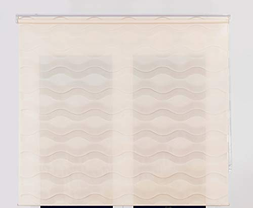 Estoralis | JEOR | Doppelrollo Keine Kassette | Doppelter Stoff, Tag und Nacht | Beige | 105 x 180 cm. (Breite/Höhe) Stoffgröße 102 x 175 cm. | Rollos für Fenster und Türen