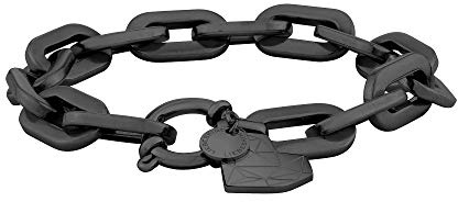 LIEBESKIND Armband mit Anhänger aus Edelstahl Schwarz