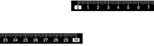 sourcing map 10 Pcs Adhesive Backed Tape Measure 30cm Left to Right Read Measuring Tapes Stick on Workbench Ruler (Black)