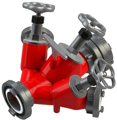 AWG Ventil Verteiler B-CBC DIN 14345 Feuerwehr Ventilabsperrung Übergangsstück