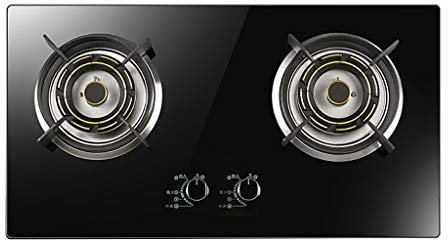 IBOWZ Tables de Cuisson à Gaz Plaque de Cuisson à gaz intégrée de 75 cm,brûleur en Laiton,gaz Naturel/gaz Propane,Puissance de feu de 5,0 KW,pour réchauffer,Cuisiner,bouillir,Frire,mijoter [Classe