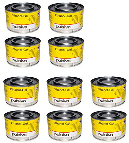 10 barattoli di pasta combustibile etanolo Chafing Dish scaldavivande 200 g