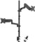 WORLDLIFT mechanical spring Dual Monitor Stand- Vertical Stack Monitor Desk Mount for Two Screens Up to 32 Inch Height Adjustable Screen Supports with Swivel, Tilt, Rotation