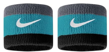 Nike Swoosh Wristbands 2er Pack in der Farbe cool Grey/Teal Nebula/Black, Maße: ONE Size, N.000.1565.017.OS
