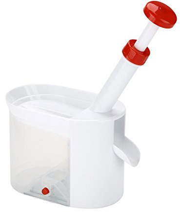 Snocciolatore per Ciliegie in Plastica con Contenitore, Portatile e Salvaspazio per la Casa e i Viaggi, Adatto per Ciliegie e Uva