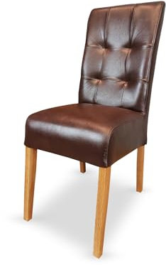 Quattro Meble Echtleder Esszimmerstühle Albert Pik Stühle aus Leder & Massivholz Lederstühle Lehnstuhl Esszimmer Stuhl Leder Antique