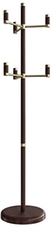 Garderobenständer, Hutablage, Garderobenständer, Garderobenständer aus Holz im chinesischen Stil, freistehende Messing-Sandelholz-Garderobe für Zuhause und Büro, Standgarderobe, Garderobenst