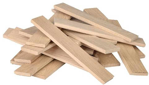 Klötzchenmann Eiche Maxi Bastelklötzchen 10x50x250 mm 10 Stück für DIY Projekte Holz Bauklötze