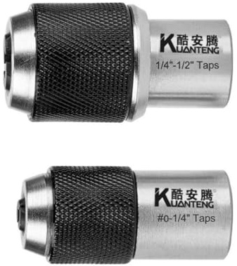 2X Tap Socket Ratchet Tap Wrench Tapping Socket Set 3/8 inch Drive Adjustable 1/4inch-1/2inch, 0-1/2inch Tap Socket Adapter