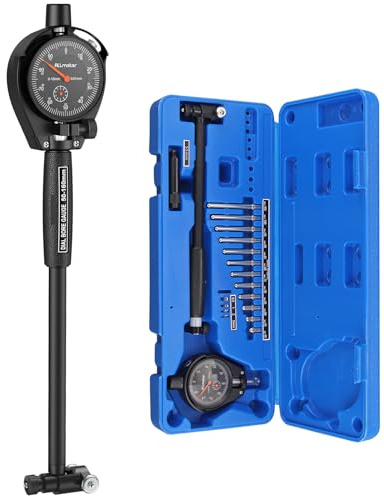 ALLmeter Bohrungslehre Messuhr Set Bohrungsmessgerät 50-160 mm Aluminiumlegierung Innendurchmesser Messuhr Messbereich 0,01 mm Genauigkeit mit 12 Sonden für den Haushalt der mechanischen