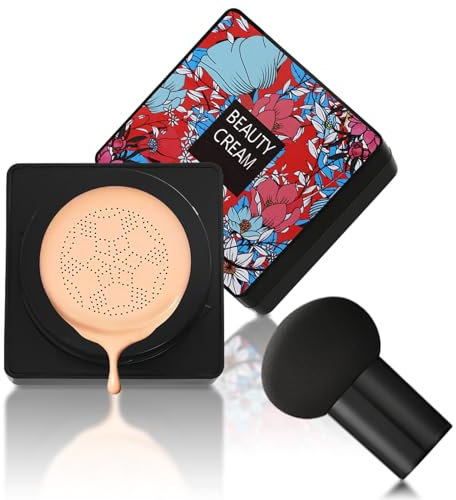 CC Cream Mushroom Head Foundation Air Cushion Foundation Cover Concealer Make-up Feuchtigkeitsspendende aufhellende Pigment Liquid Foundation Gleichmäßiger Hautton, Natürliches