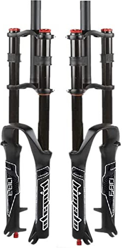 MTB-Federgabel 26/27,5/29 Zoll Downhill-Federung Luftdruckgabel 1-1/8 Gerades Rohr Rückpralleinstellung Mountainbike-Gabel QR 9 mm Federweg 130 mm Luft-Vorderradgabel