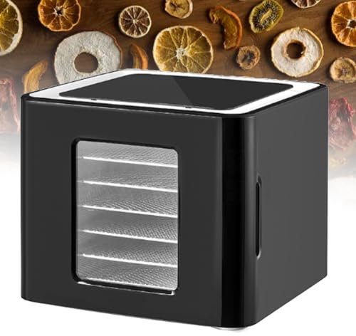 Food Dehydrator with 6 Trays, Fruit Dryer Machine for Home, LED Touch Control Design Adjustable Digital Temperature and Time, Removable Trays Machine, for Jerky, Meat, Fruit, Beef, Vegetables Snacks