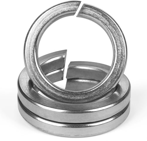 FOMGIIN Arandela Resorte Redonda M4, 20 Piezas Arandelas de Resorte en Espiral, Anillos Elásticos, Plano Anillo Partido Cerradura Arandelas, Arandela Planas DIN 127 Forma B Acero Inoxidable V2A