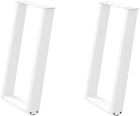 vidaXL Esstischbeine U-Form 2 STK. Weiß 50x(72-73) cm Stahl