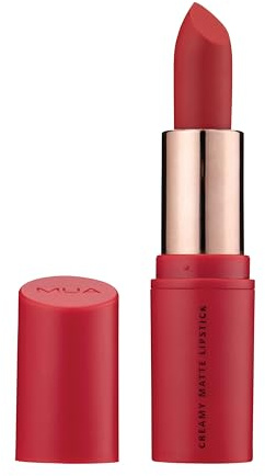 MUA Makeup Academy Creamy Matte Lipstick, Highly Pigmented, Vegan & Cruelty Free, Razzleberry