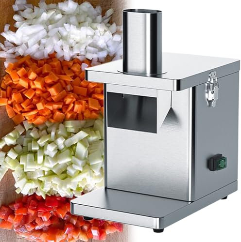 GESAIDES Picadora de Verduras Eléctrica 3 en 1, Cortadora de Alimentos Multifuncional, Cortadora de Verduras en Dados de 250 W, para Uso Comercial y Doméstico