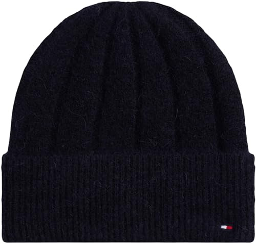 Tommy Hilfiger Damen Strickmütze Flag Fluffy Beanie