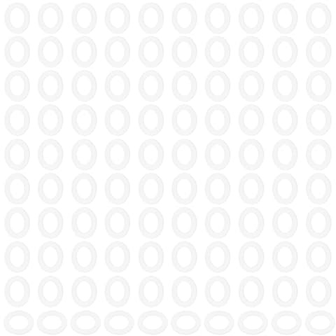 PATIKIL Arandelas planas de nylon M10, 120 piezas 10mm ID 16mm OD 1mm de grosor Arandelas planas de plástico de sellado redondas de espaciador de arandela de repuesto, blanco