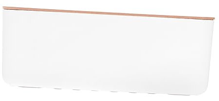 Gadpiparty Round Holed Cable Storage Box Power Line Organizer for Home and Office, Small White Density Board Wire Management Case Charging Cable Holder