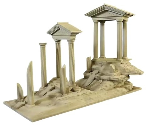 Gralara Aquarium Landscape Statue Resin Landscape Decor Roman Column Decoration