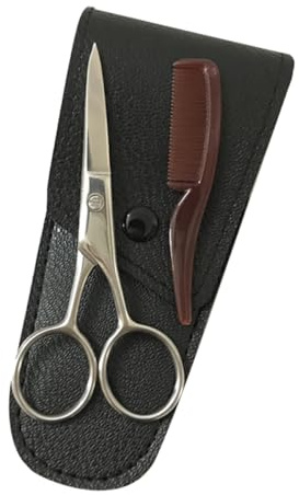 SMASOLO Ciseaux Sourcils et Moustache Acier Inoxydable Résistants pour Coupe Précise Barbe et Soin Homme Outil Coiffure pour Salon et Usage Domestique