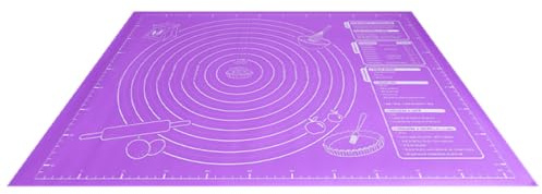 NUOBESTY Tappetino da Pasticceria in Silicone Antiscivolo 60X46 CM Tappetino per Impastare e Stendere Pasta con Scala Graduata Accessorio Cucina per Pizza Dolci e Pane