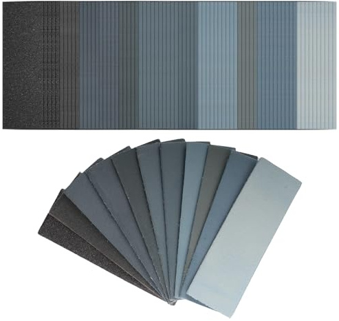 120 to 5000 Grit Wet Dry Sandpaper Replacement, 75 PCS Micro Sander for Small Projects Replacement, Abrasive Sheets in 90×30 mm Sizes for Detailed Smoothing on Wood Metal Small Car Surface DIY