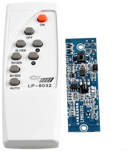 Telecomando a infrarossi per illuminazione solare a LED, per proiettori solari e lampioni, portata 10 m ± 2 m, interruttore dimmer in plastica con funzione sensore