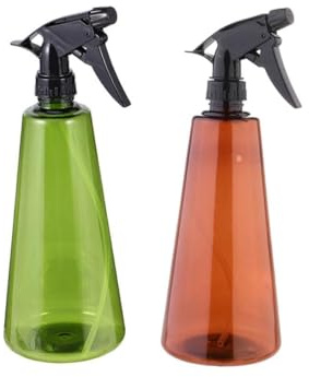 GAROZATION Botellas de Spray de Plástico 2 Piezas 750 Ml Mini Pulverizador Portátil para Regar Flores y Plantas, Botella Rociadora de Agua Reutilizable en Verde Oscuro y