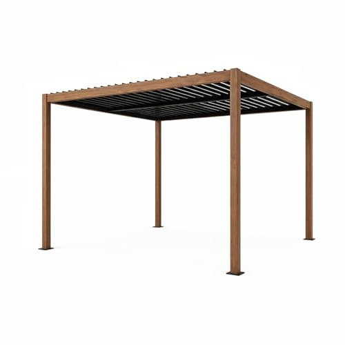 CONCEPTO DE FÁBRICA | Pérgola CORFU Aluminio Madera | 300 cm | Calidad Premium | Diseño Limpio y Funcional | Muebles Contemporáneos Sostenibles | Comodidad y Durabilidad Diaria