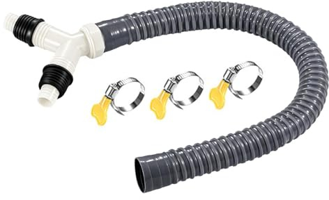 Drainage Hose Tee Joint, 10.5cmx10cm/20cm Floor Drain Joint Drain Pipe, ABS Two Outlet Pipe Adapter Splitter, Y-Shaped Washing Machine Hose Connector, for Washing Machines and Dishwashers