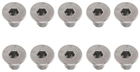 diwedaso Pernos de cabeza abombada, pernos hexagonales de titanio de primera calidad, resistencia química, adecuados para aplicaciones industriales y, Plata, M3x6 mm