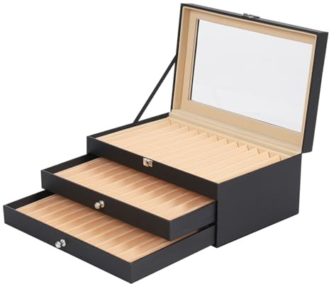 HOMEONENIC Boîte de présentation pour 36 stylos - Avec 3 tiroirs - Pour stylo-plume