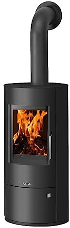 JUSTUS Austin Kaminofen 7 kW für Scheitholz und Kohlebriketts Stahl-Schwarz