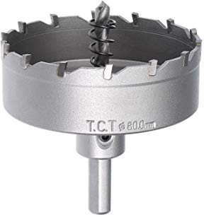 sourcing map Hartmetall Lochschneider, Lochsägen für 0,5mm-3mm Edelstahl 5mm Metallblech 80mm