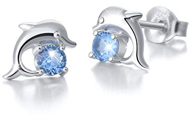 925 Sterling Silber Tier Ohrstecker Hypoallergen Panda/Axolotl/Hase/Frosch/Delfin/Schweinchen/Pfote/Igel/Pinguin/Schildkröte/Für Damen Mädchen