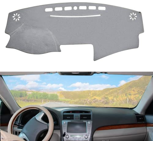 BERKSYDE Dashboard Dash Cover Mat Carpet Compatible with 2007-2011 Toyota Camry(Grey)