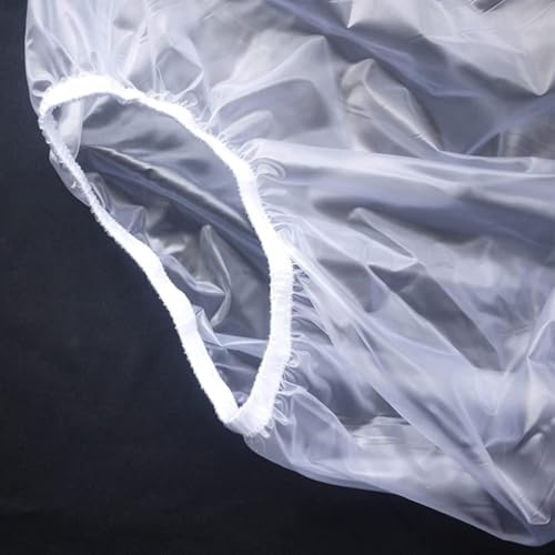 SXHMSAL 3 STÜCKE Durchsichtige Kunststoffhose, PVC-Plastikhose Für Erwachsene/Ältere, Breite Stretch-Windelhose Für Erwachsene, Kunststoffwindelhose,Clear, Rehabilitationshilfen,XL