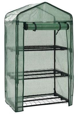 INLIFE Mini Estructura Invernadero de 3 Niveles de 69 x 49 x 125 cm